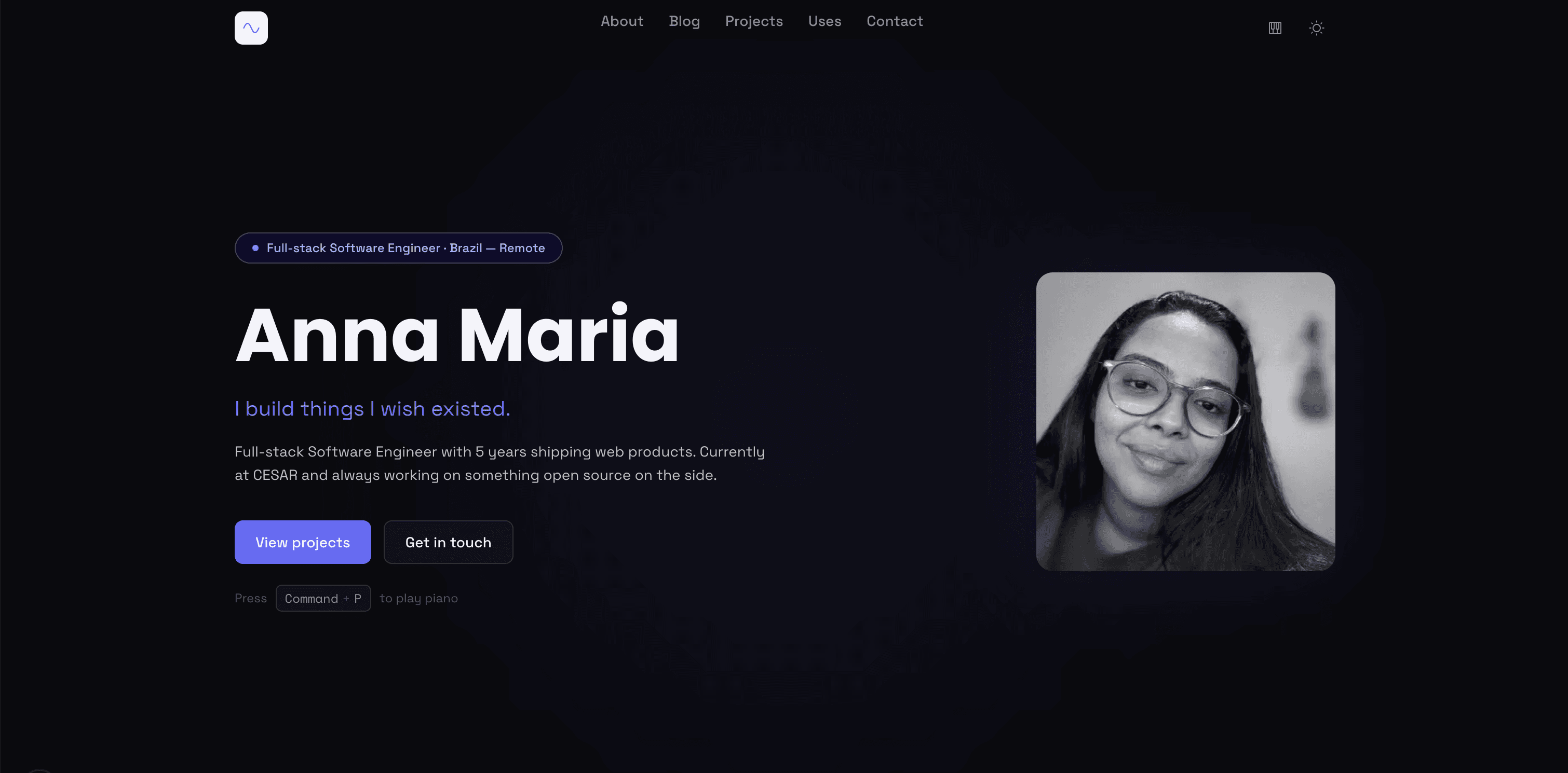 Old home page